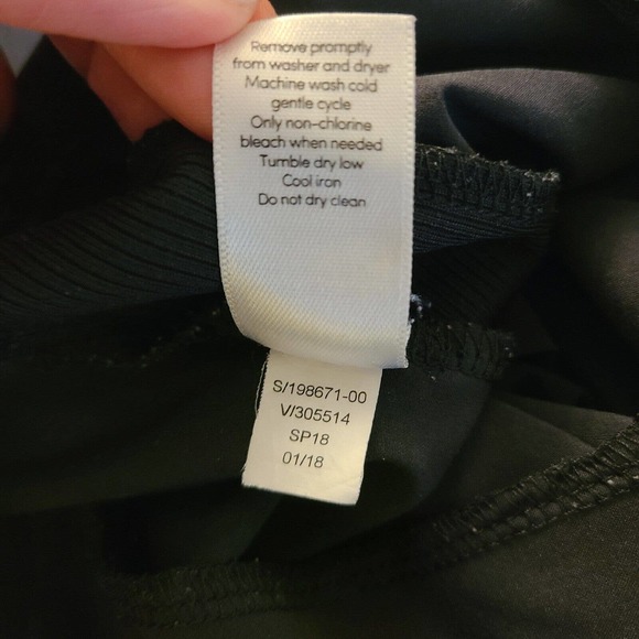 Athleta Brooklyn Ankle Pant Black Pull On Stretch Waist and Side Panels Size 12 - Picture 14 of 14